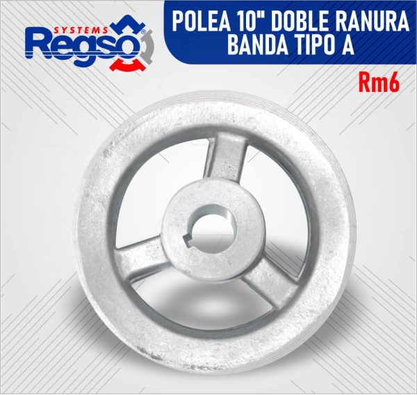 POLEA DOBLE RANURA 10” TIPO A RM6